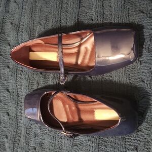 Franco Sarto size 8.5 Tinsley style patent blue mary janes